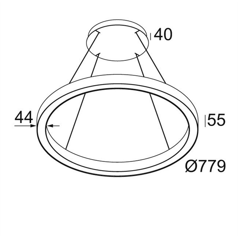 Delta Light SUPER-OH! SLIM 80 CS SBL DOWN Lampe suspendue