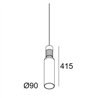 Delta Light MILES C4 PINK Lampe suspendue