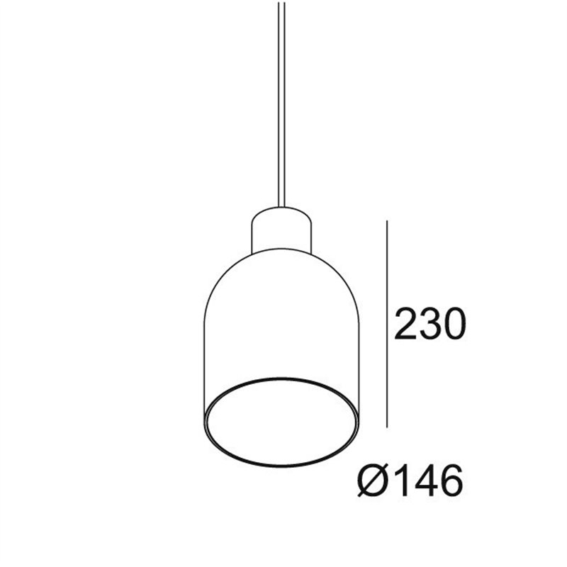 Delta Light MANTELLO GLASS L1523 E27 AMBER Lampe a suspension