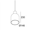 Delta Light MANTELLO GLASS L1523 E27 AMBER Lampe a suspension