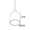 Delta Light MANTELLO GLASS L2231 E27 Hängelampe
