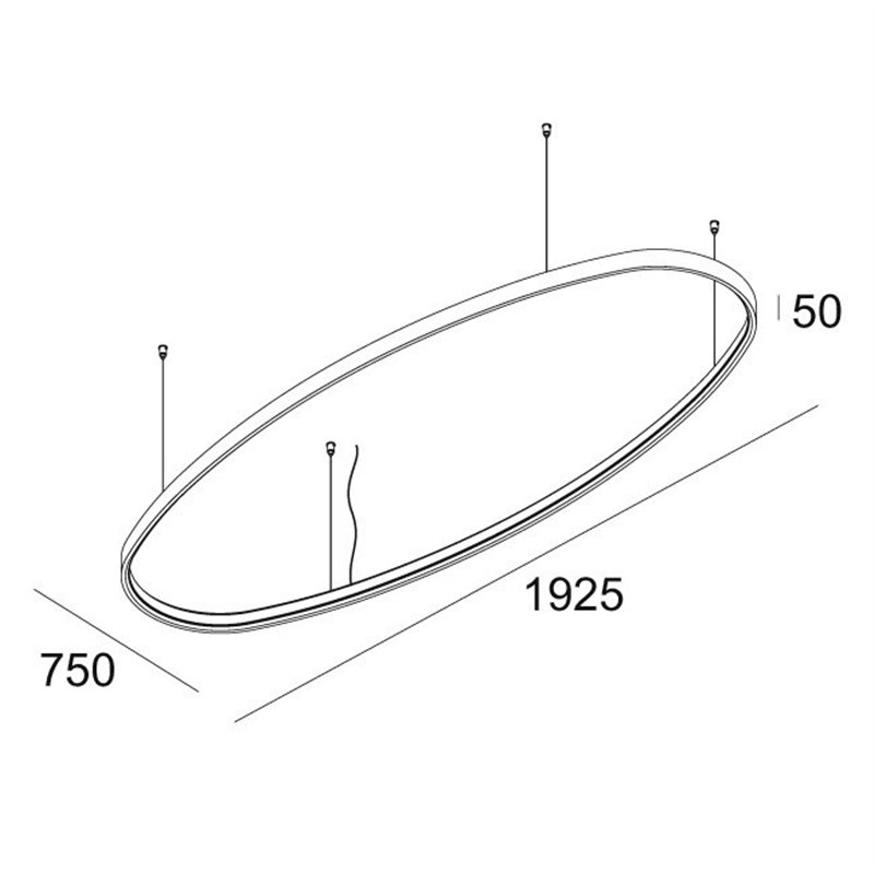 Delta Light SUPERLOOP HC SBL OVAL M Lampe a suspension