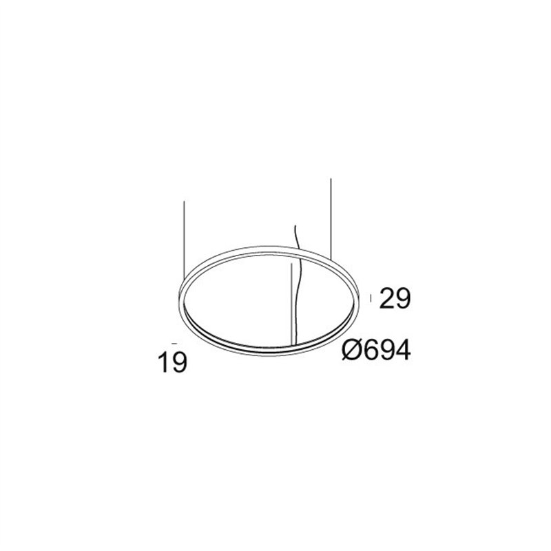 Delta Light SUPERLOOP SLIM IN 70 SBL Lampe a suspension