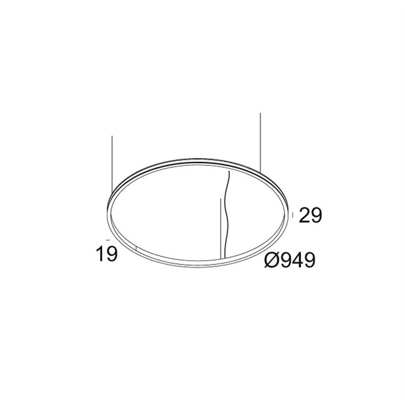 Delta Light SUPERLOOP SLIM OUT 90 SBL Lampe a suspension