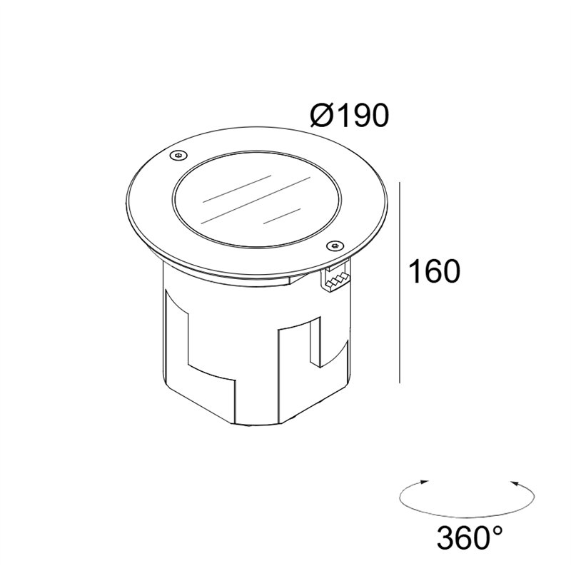 Delta Light LOGIC 190 R HONEYCOMB Bodenlampe