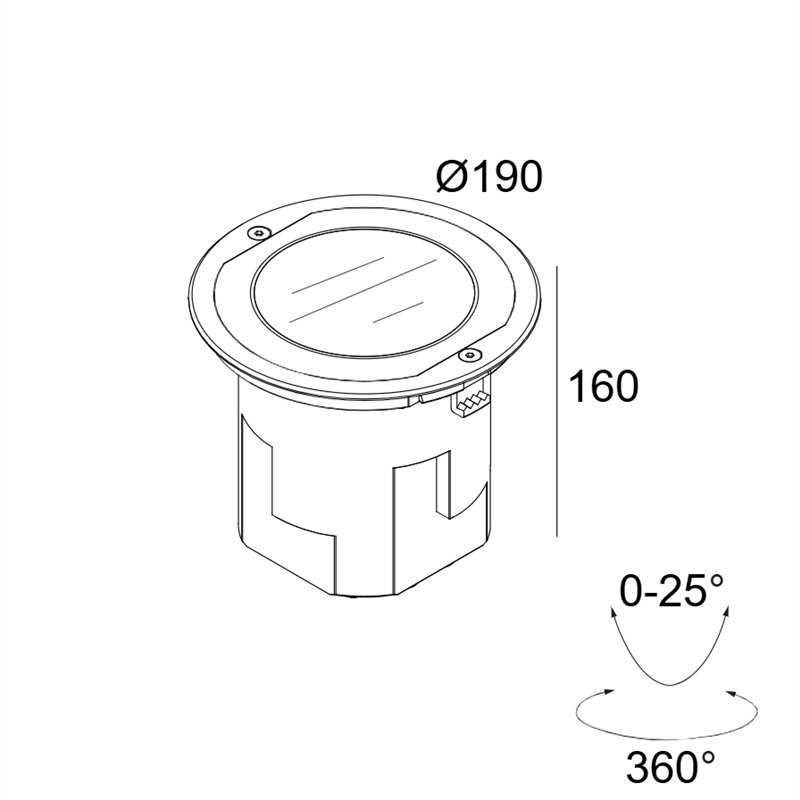 Delta Light LOGIC 190 R OK WALLWASH Bodenlampe