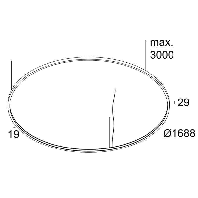 Delta Light SUPERLOOP SLIM IN 170 SBL Lampe à suspension