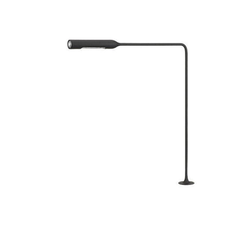 Lampe de table Lumina Flo Grommet F46 avec tête orientable, variateur à 2 niveaux et fixation Grommet.