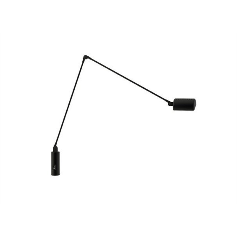 Lampe de table Lumina Daphine Cilindro LED avec tête orientable et bras réglable.