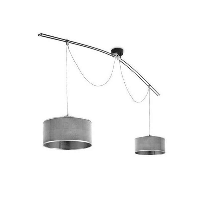 Lampe à suspension Lumina Moove Doppia Body comme structure de base pour 2 lampes, dimmable et compatible avec ampoules E27.