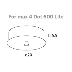 Lumina Dot Lite Rose Deckenrosette für eine elegante Montage von bis zu vier Dot 600 Lite Lampen.