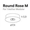 Lumina Aether Round Rose (x1) – rosace pour une lampe, Ø17,5 cm, hauteur 5 cm.
