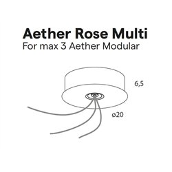 Lumina Aether Rose Multi – Hochwertiges Abschlusszubehör für bis zu 3 Pendelleuchten