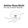 Lumina Aether Rose Multi – Hochwertiges Abschlusszubehör für bis zu 3 Pendelleuchten