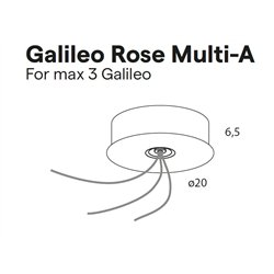 Lumina Galileo Rose Multi‑A – Hochwertige Deckenrosette für bis zu 3 Galileo‑Pendelleuchten