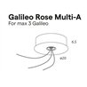 Lumina Galileo Rose Multi‑A – Hochwertige Deckenrosette für bis zu 3 Galileo‑Pendelleuchten