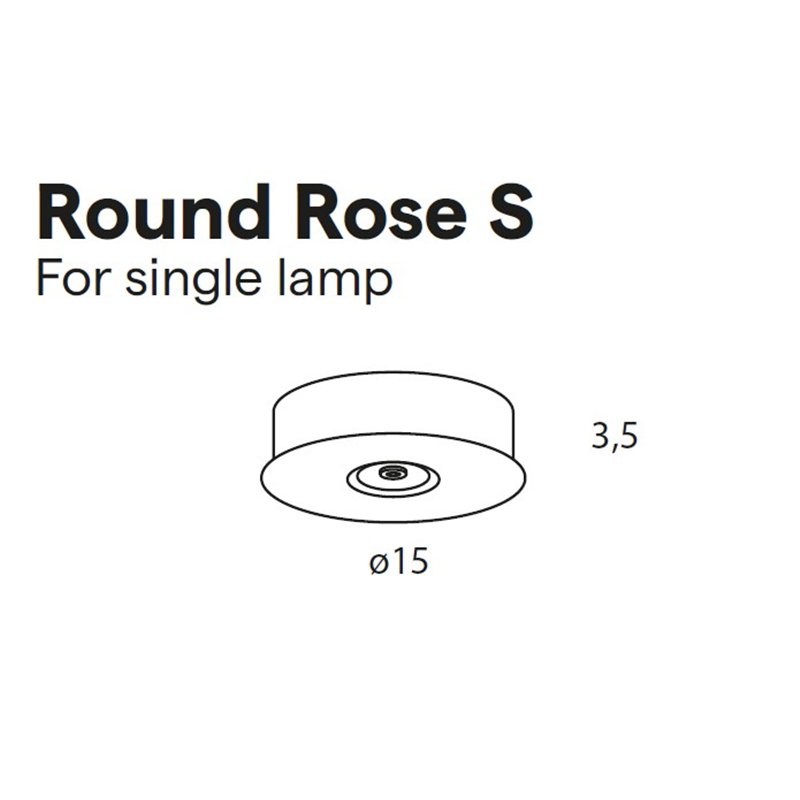 Lumina Round Rose S – Elegante Deckenrosette für eine Pendelleuchte, kompatibel mit Limbus & Tia 200