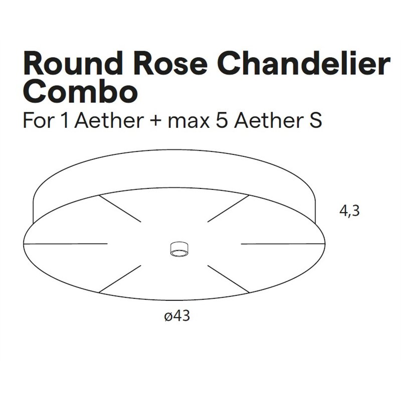 Lumina Round Rose Chandelier Aether Combo