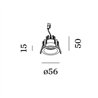 Wever & Ducré Deep Bijou 1.0 ressorts métalliques Spot encastré