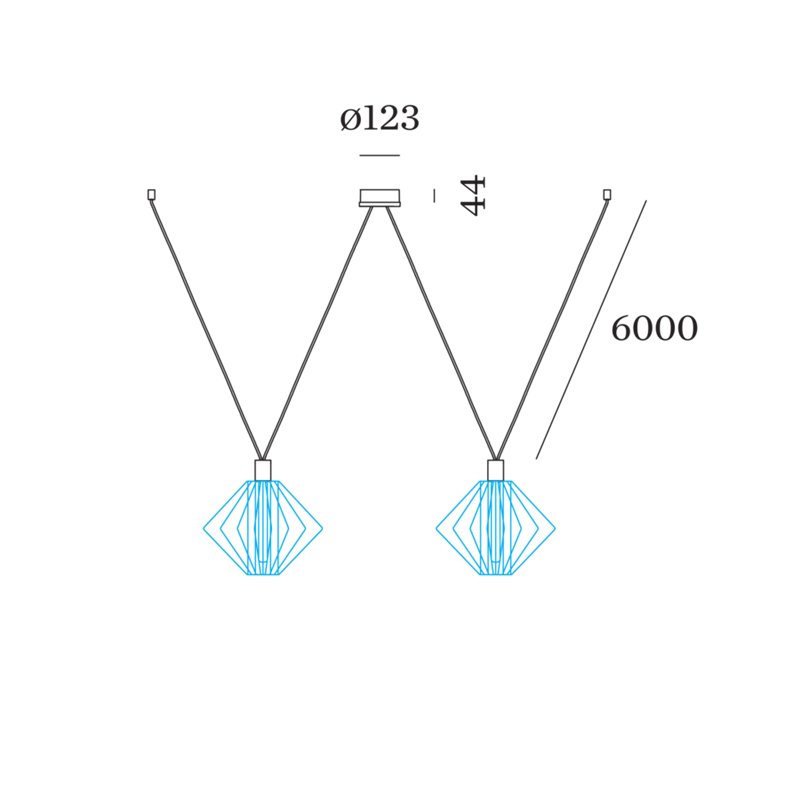 Wever & Ducré Wiro Decenter 2.0 Suspension Set | E27 | 6.0M | For 2 Shades