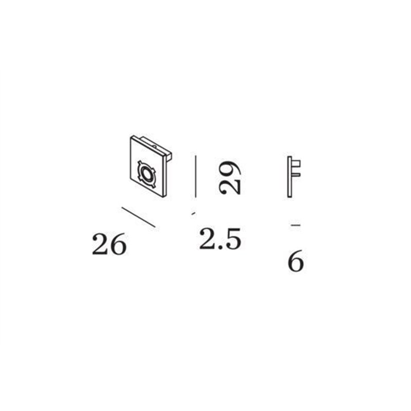 Wever & Ducré End Cap Strex System | Surface/Suspended
