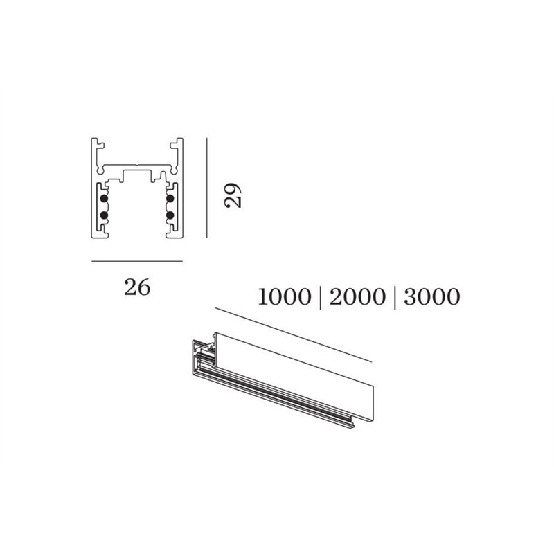 Wever & Ducré Track Profile 3M Strex System | Surface/Suspended
