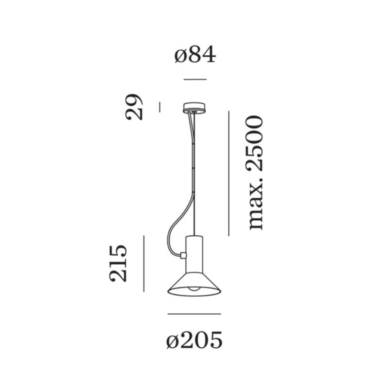 Wever & Ducré Roomor Cable 1.1 E27 Lampe à suspension