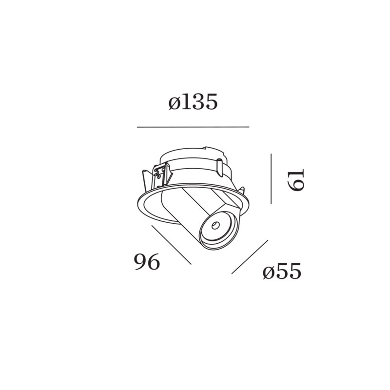 Wever & Ducré Bliek Round 1.0 LED blade springs Spot encastré