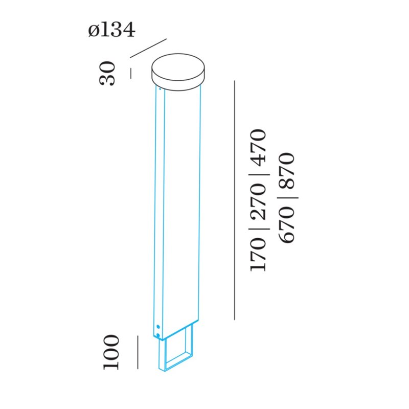 Wever & Ducré Palos Round 2.0 Lampadaire extérieur