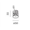 Wever & Ducré LED MODULE HO D50 12W CRI90 4000K 1420 lm BLACK