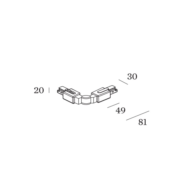 Wever & Ducré Adjustable Corner 1-Phase Track