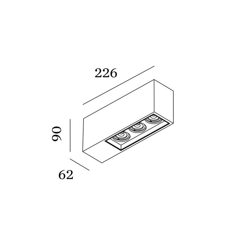 Wever & Ducré Plano Petit Surface 3.0 Plafonnier