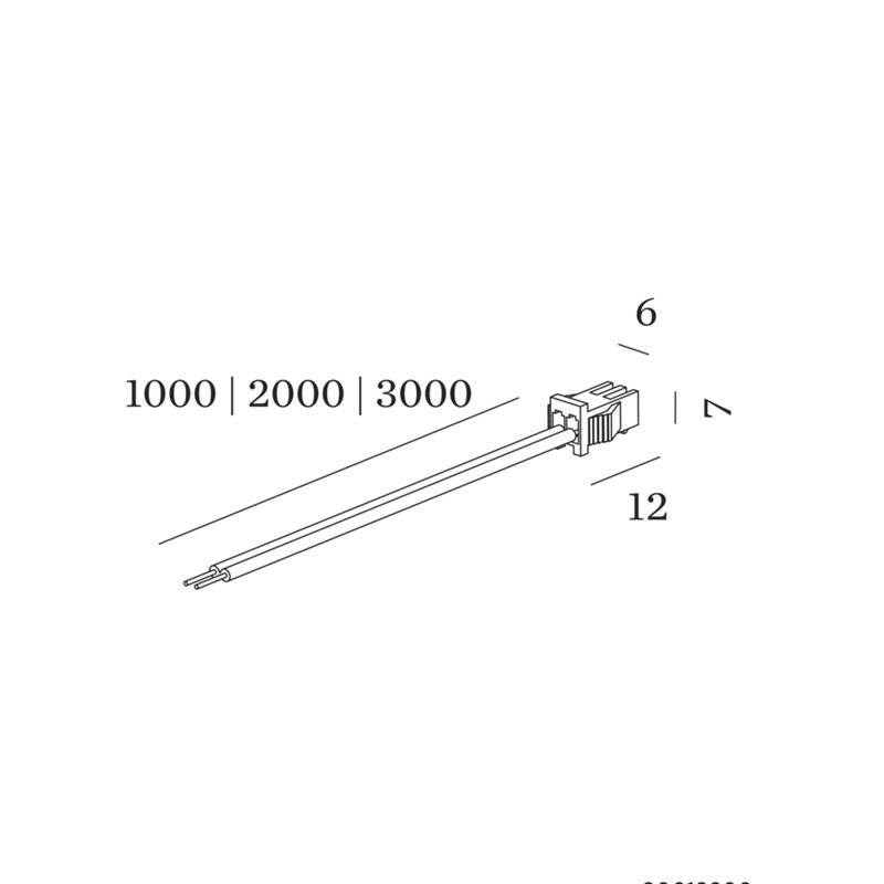 Wever & Ducré LED Module Cable 1000Mm With Connector On 1 End