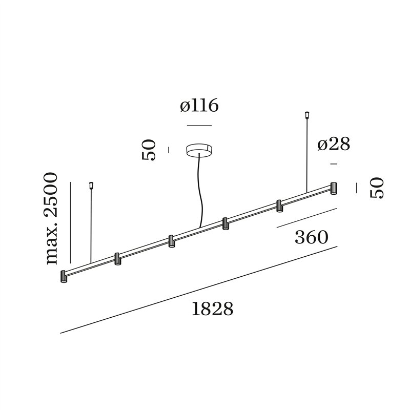 Wever & Ducré Trace Chandelier 2.0 Hängelampe