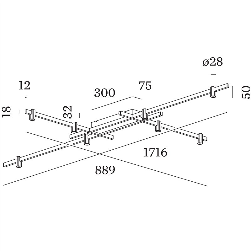 Wever & Ducré Trace Grid 1.0 Deckenlampe