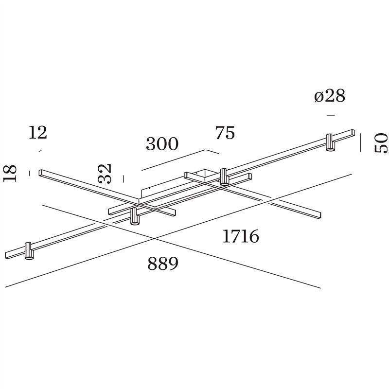 Wever & Ducré Trace Grid 2.0 Deckenlampe
