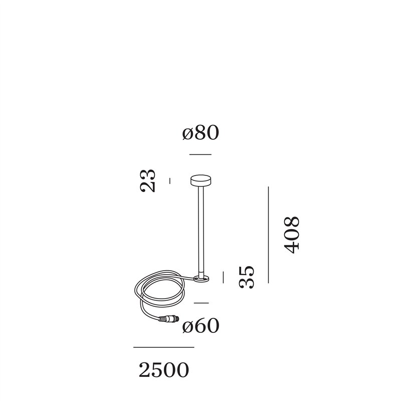 Wever & Ducré Pola 2.1 Lampadaire extérieur