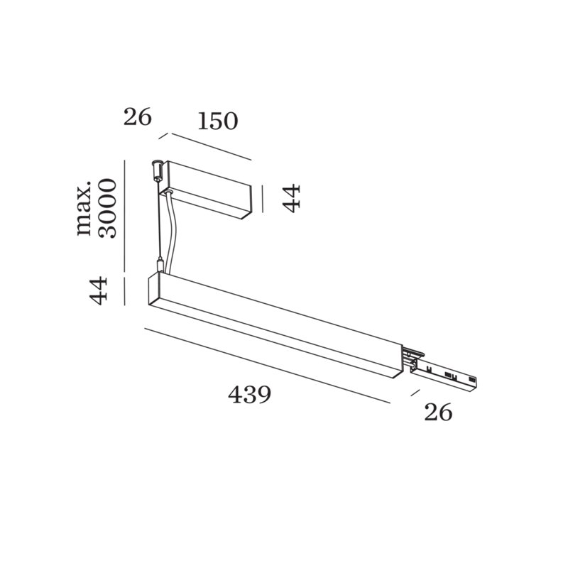 Wever & Ducré In Line Driver 100W Strex System | Suspended