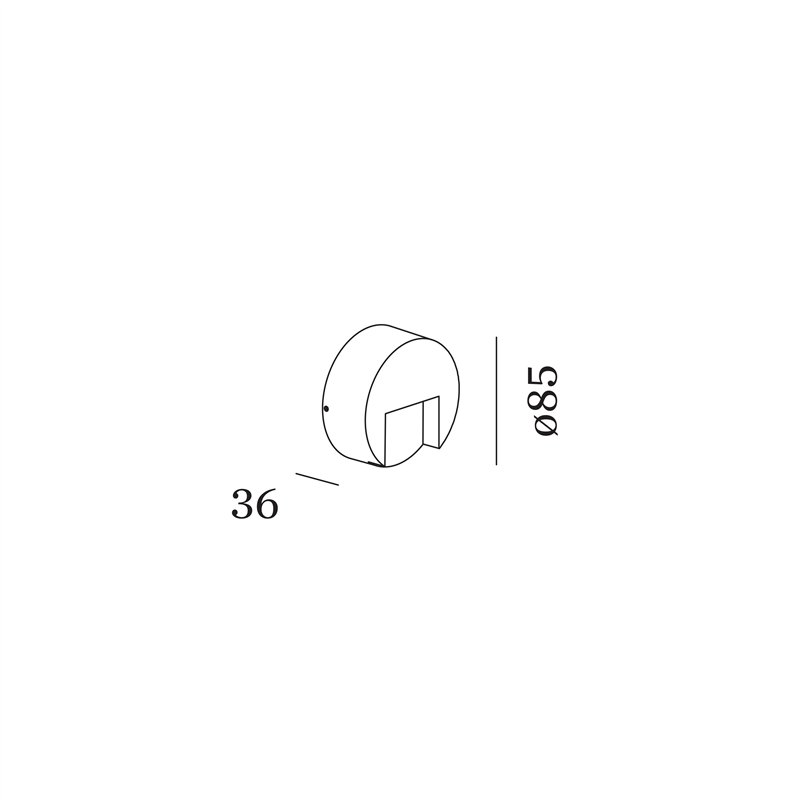 Wever & Ducré RETO ROUND WALL SURFACE OUTDOOR 0.8 Applique