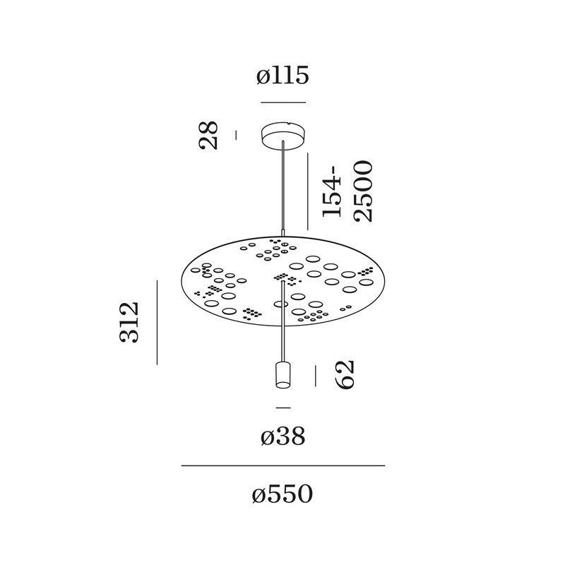 Wever & Ducré SHEDDA fractal 1.0 Lampe à suspension