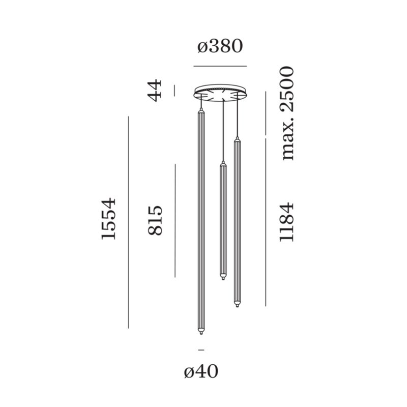 Wever & Ducré FLYRA vertical 3.3 Lampe à suspension