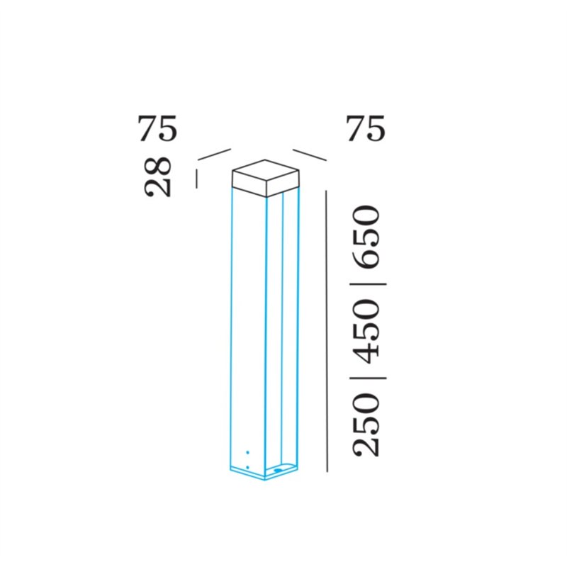 Wever & Ducré GATE carré 1.0 Lampadaire extérieur