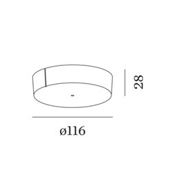 Wever & Ducré SUSP SINGLE CEILING BASE SURF 1.6 ROUND