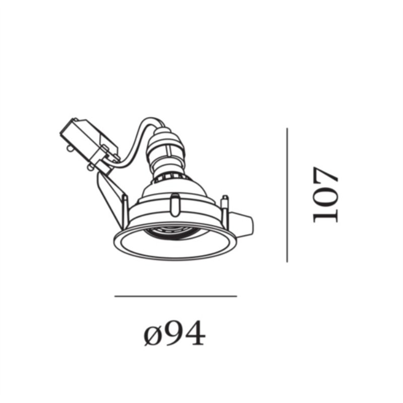 Wever & Ducré Deep Adjust 1.0 PAR16 ressorts à lames Spot encastré