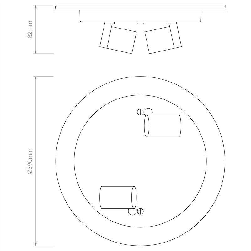 Astro Ceiling Base 290 | Plafonnier