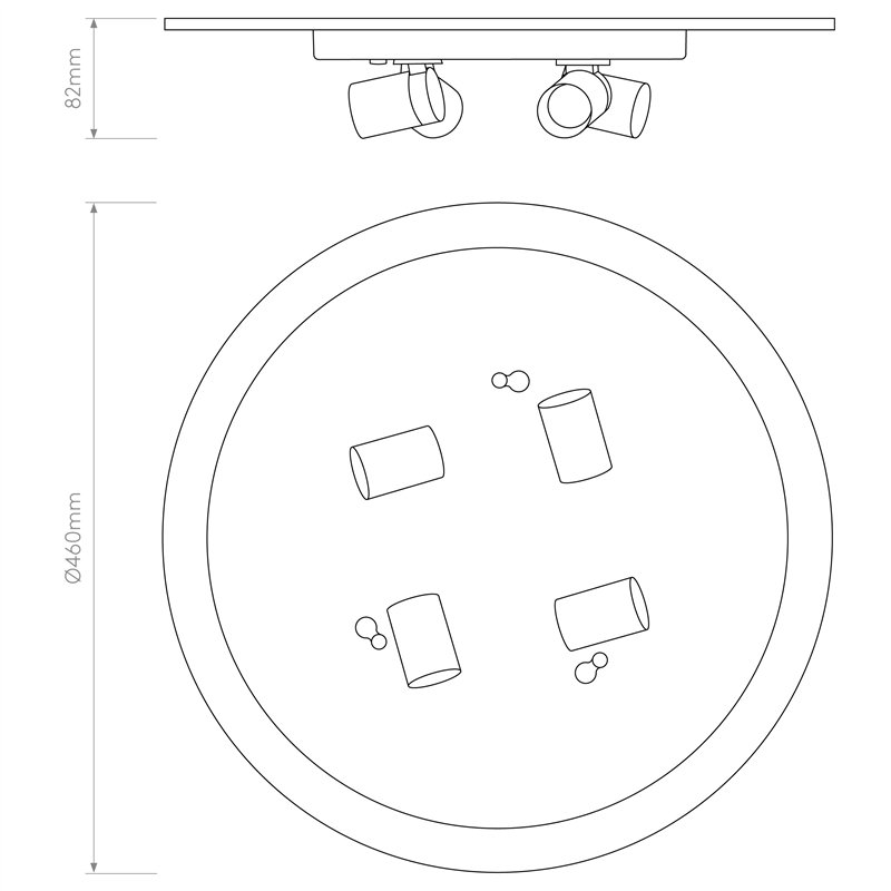 Astro Ceiling Base 460 | Plafonnier