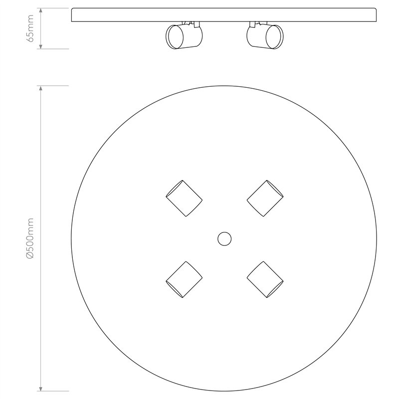 Astro 4-Way Plate | Deckenlampe