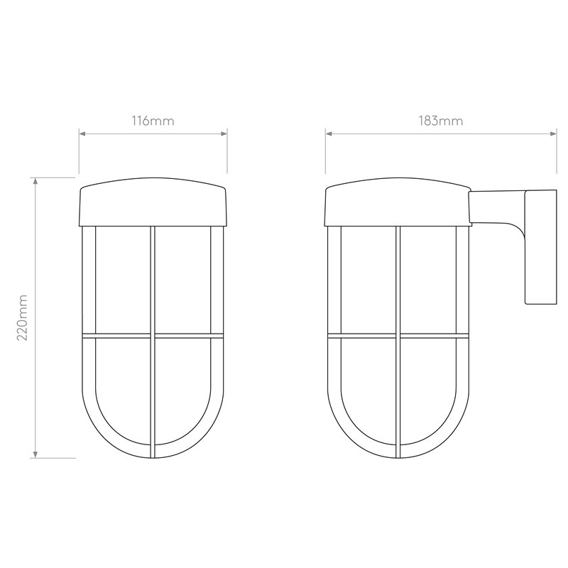 Astro Cabin Wall Frosted | Wandlampe