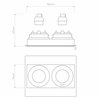 Astro Trimless Square Twin Adjustable | Einbauspot