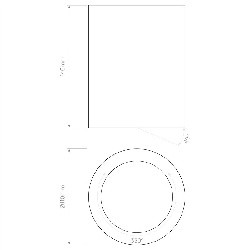 Astro Osca Round 140 Adjustable | Plafonnier